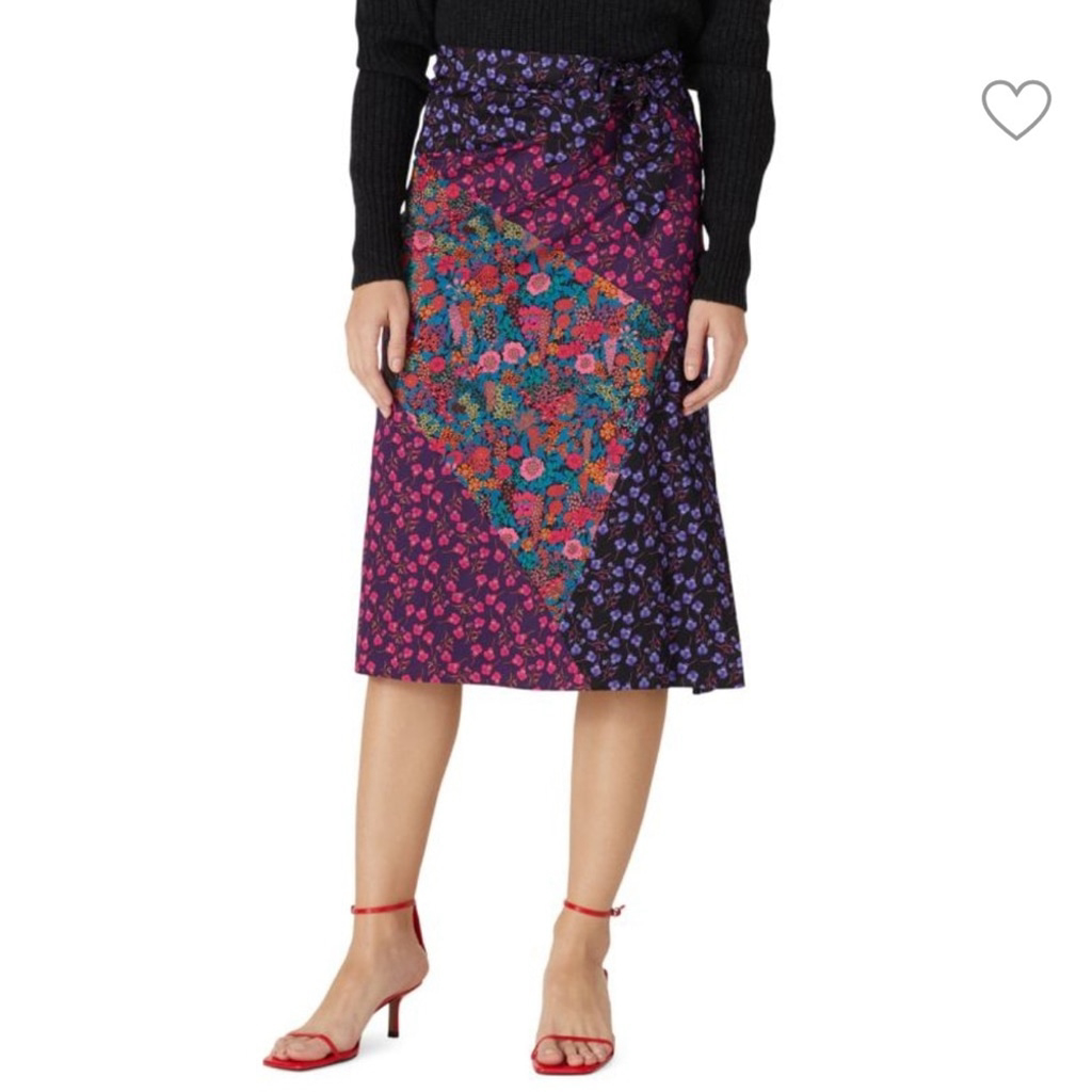 J. Crew Floral Midi Wrap Skirt - Multicolor